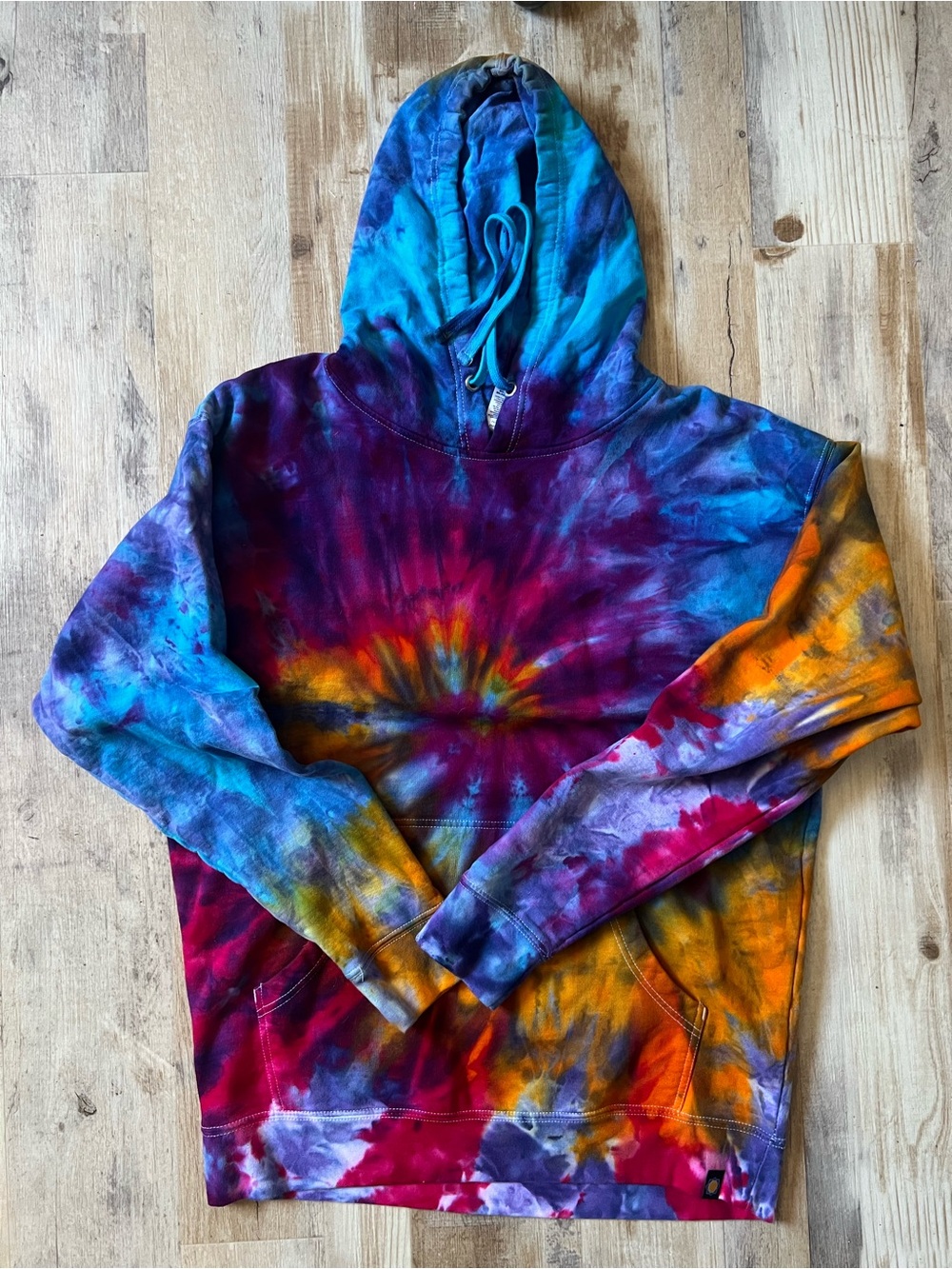 Independent Trading Company Tie-Dye Hoodie — Multicolor Swirl